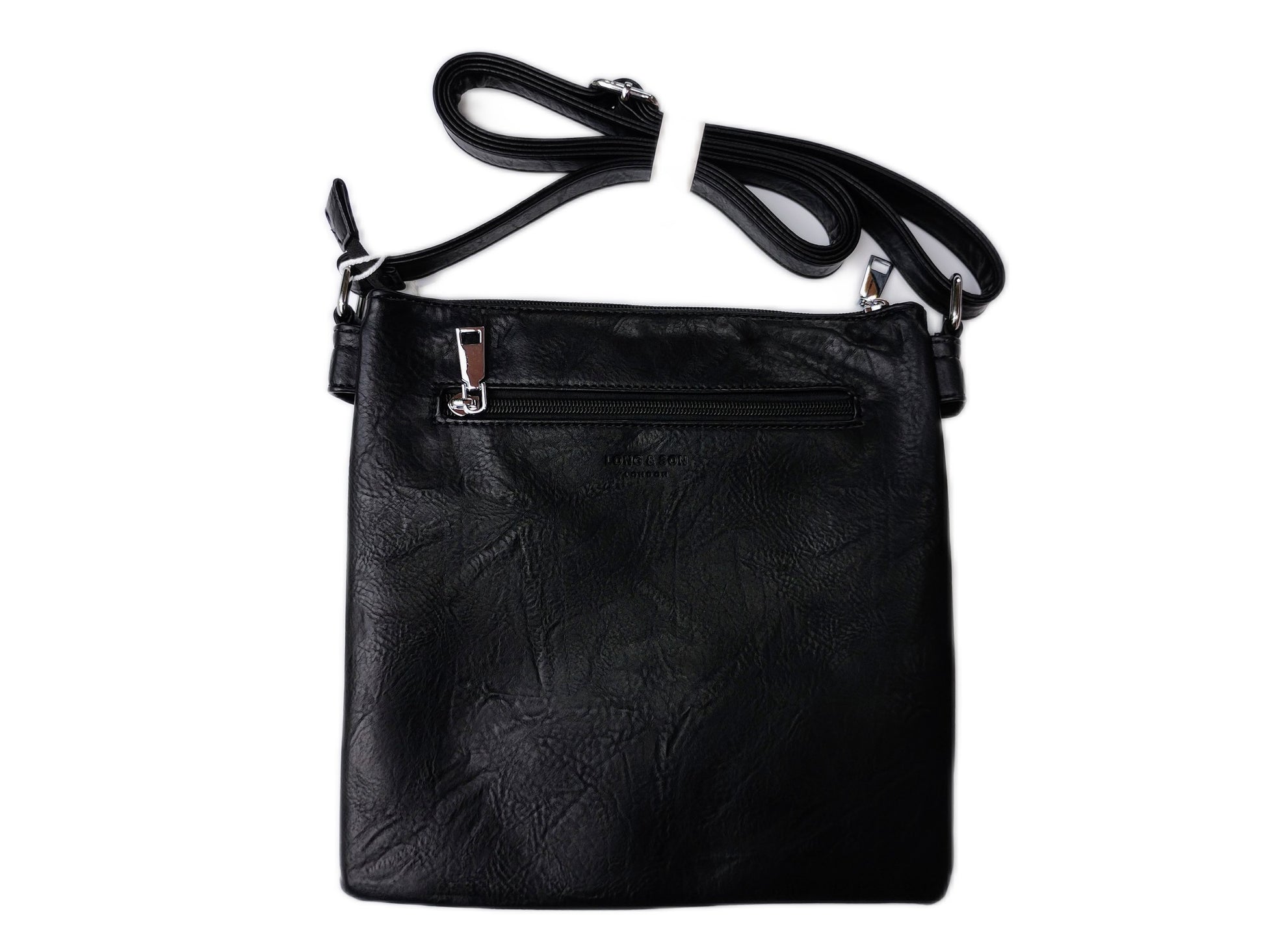 Womens Crossbody Shoulder Bag With adjustable strap. Colour Black.